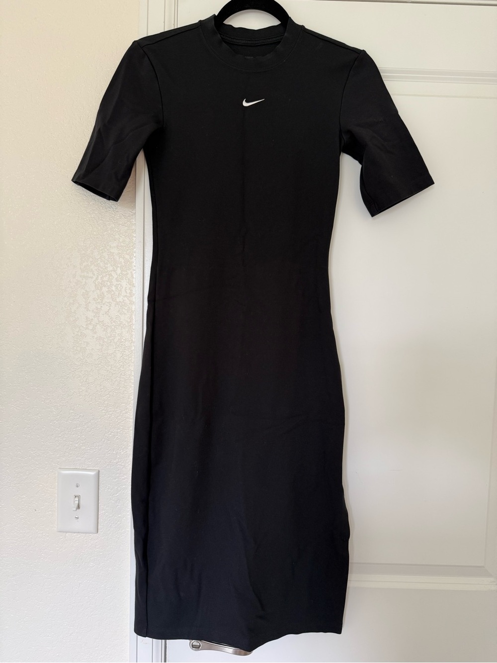 Nike Black Short-Sleeve Bodycon Dress